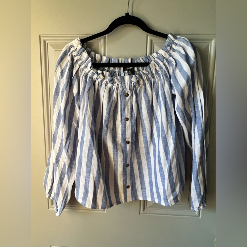 Fashion Nova Stripped Blouse Size 1X